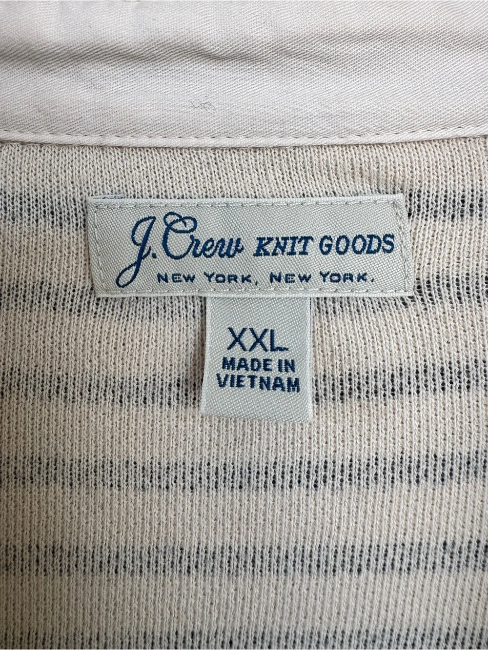 J.Crew Knit Goods Striped Terry Cloth Shirt Jacket - XXL